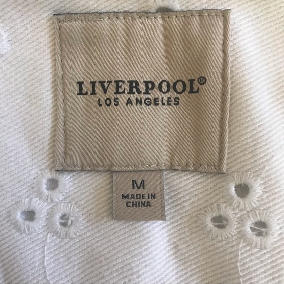 Liverpool Los Angeles White Denim Jacket - Size Medium - Picture 2 of 10